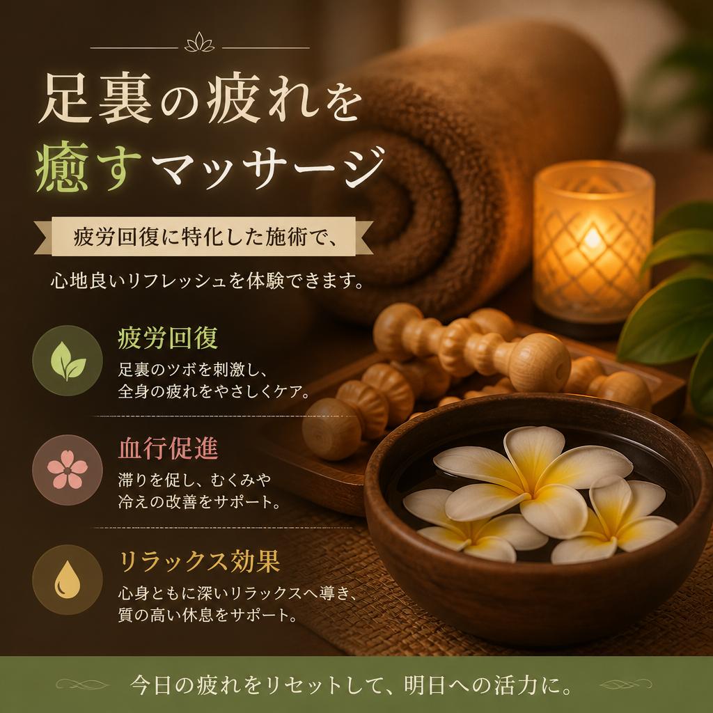 リフレッシュできる足裏マッサージ